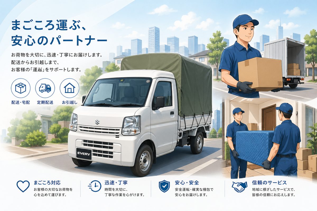 ギフティア（Giftia）の軽バン・軽幌車による単身引越し・配送サービス
